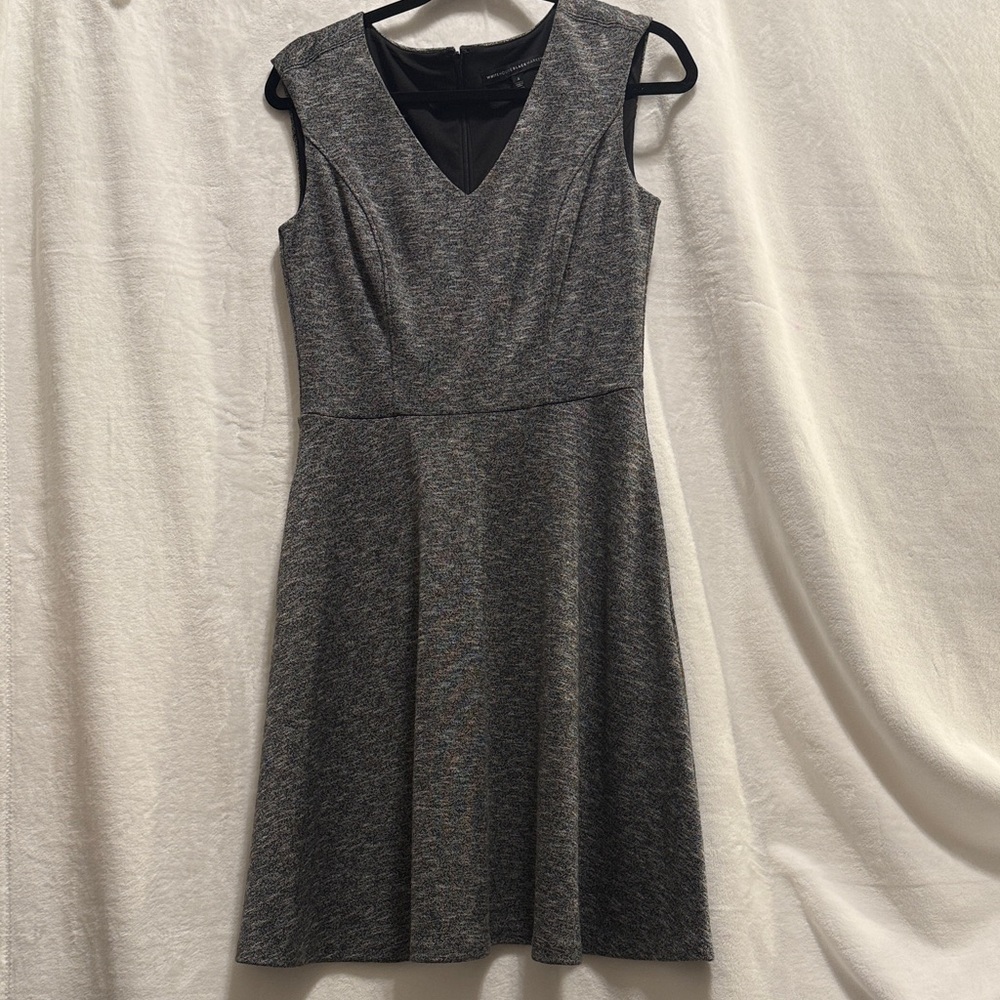 White House Black Market Charcoal Midi Dress
